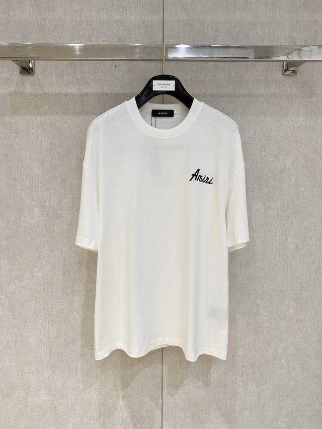 Amiri 2025 Spring and Summer New Release Counter Latest Short-sleeved Round Neck