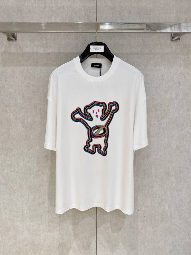Welldone 2025Fw Double-sided bear print is so cute! We11Done has a neutral style