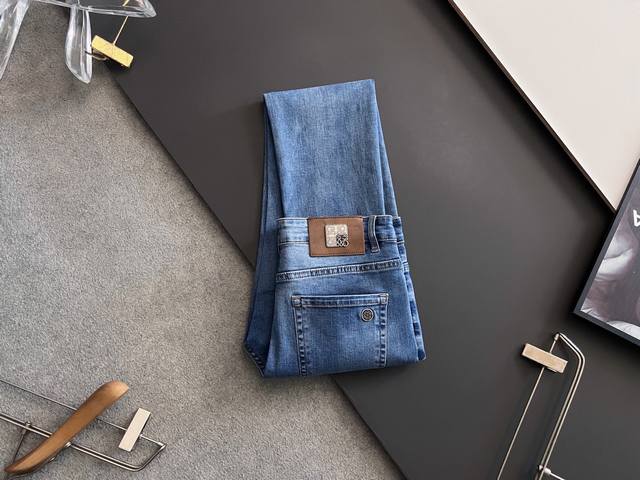 Loe*, heavy washed casual jeans, imported original washed stretch fabric, comfor