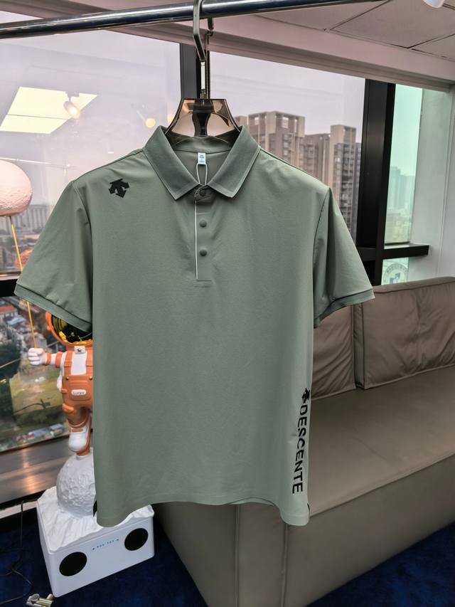 Descente 25Ss Spring and Summer New Quick-Drying Lapel Polo Shirt Casual sports