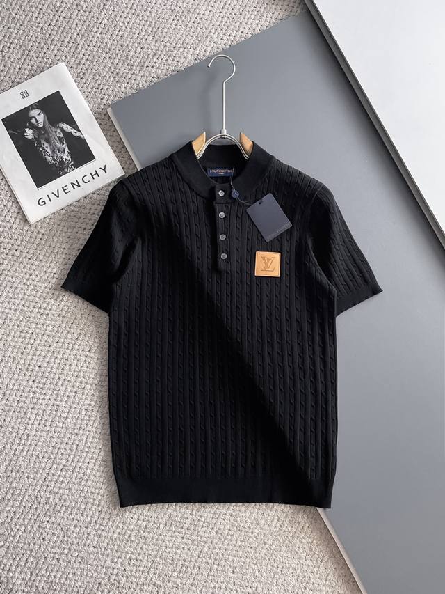 Lv 2025 Spring and Summer new simple and versatile letter embroidery top importe