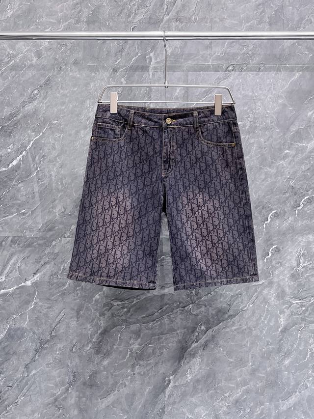 Dior 2025 new product, original denim shorts, brand classic logo design, three c