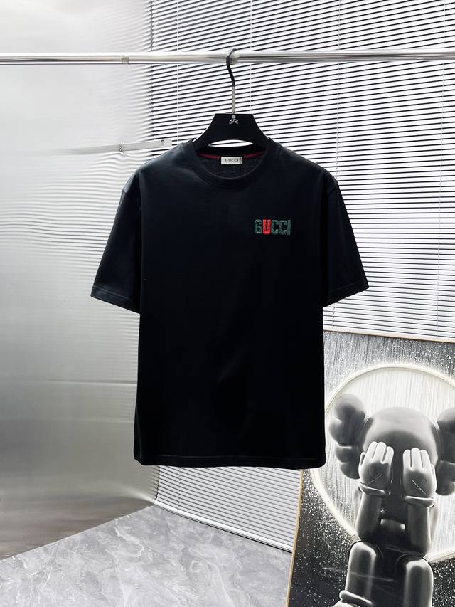 Gucci 2025Ss new half-sleeved T-shirt, short-sleeved round neck T-shirt, high-en