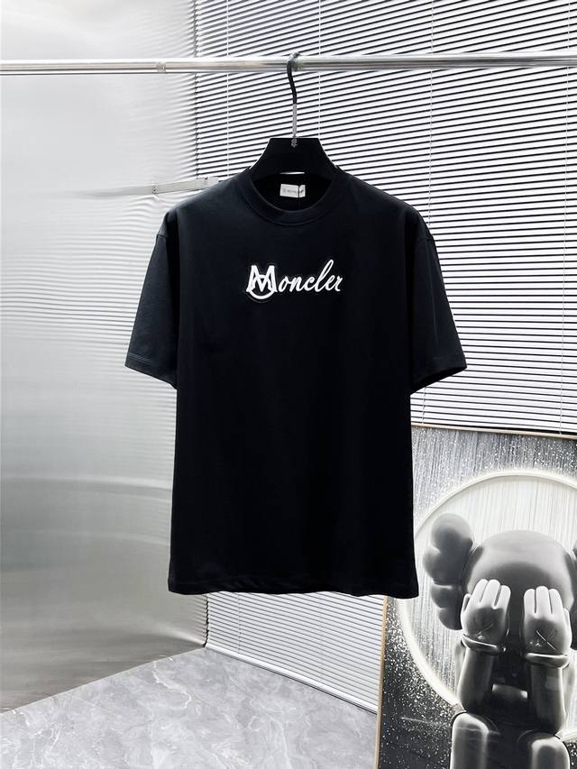 Moncler 2025 new round neck short-sleeved T-shirt, high-end version! Custom-made
