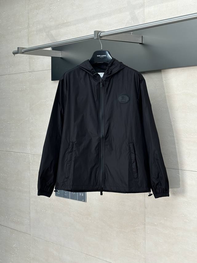 Burberr* Burberry Bbr 1955 New Spring Nylon Windbreaker Hooded Jacket High-end f
