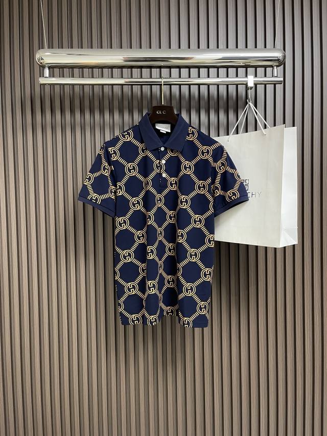 Gucci new spring and summer short-sleeved lapel T-shirt Polo, customized high-en