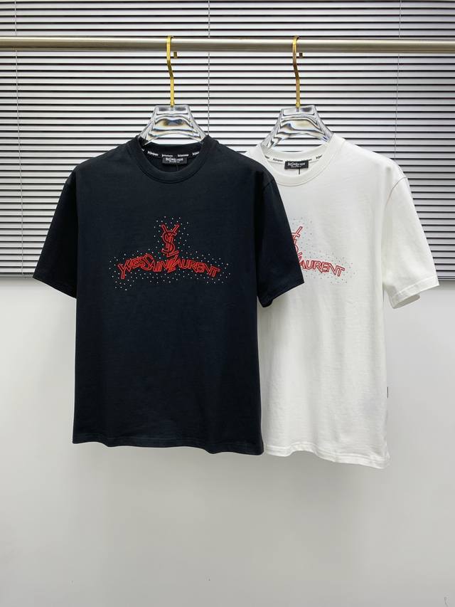 Saint Laurent 2025 new summer short-sleeved T-shirt, the first exclusive online