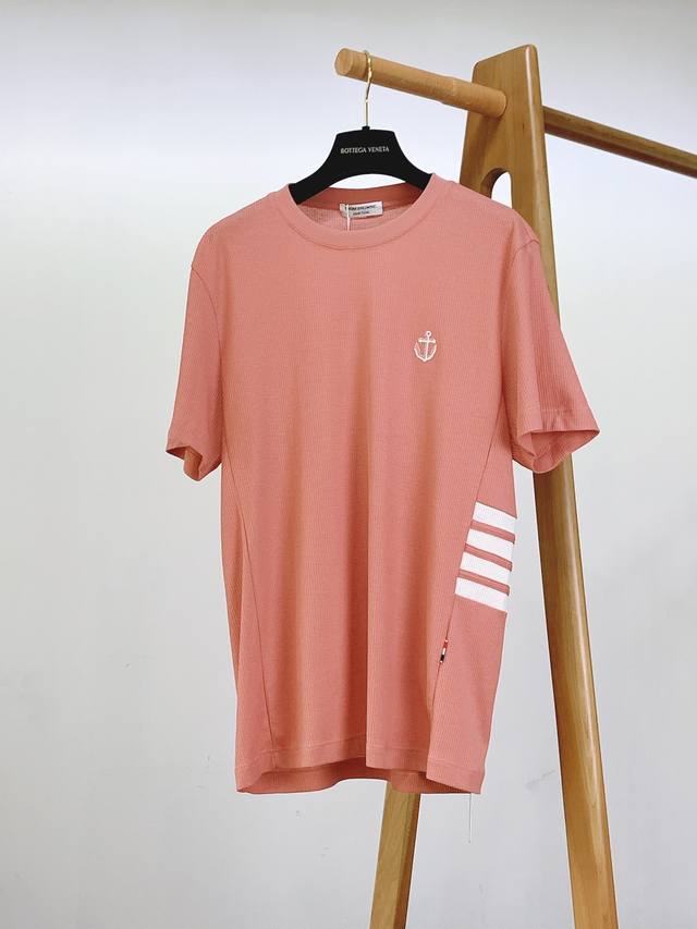 Thom Browne Thom Browne summer couple T-shirt Anchor embroidery on the chest, cl