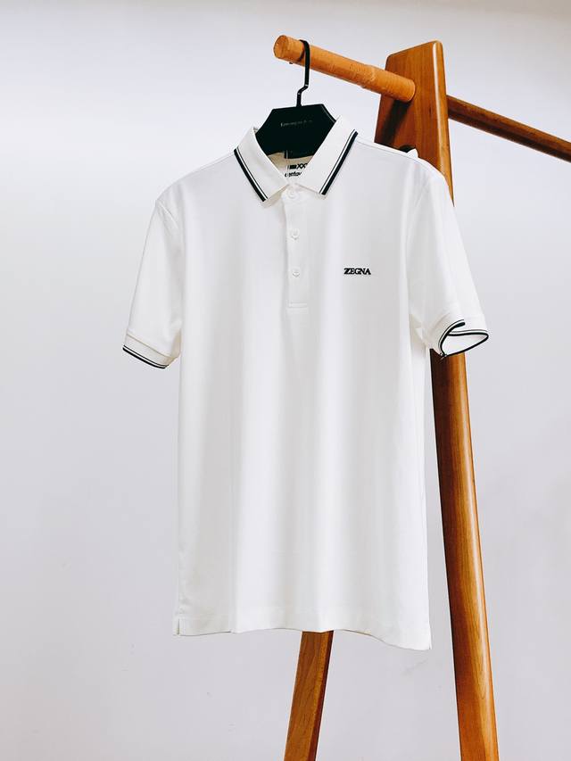Ermenegildo Zegna 2025Ss Spring and Summer New Product Casual Lapel Polo Shirt,