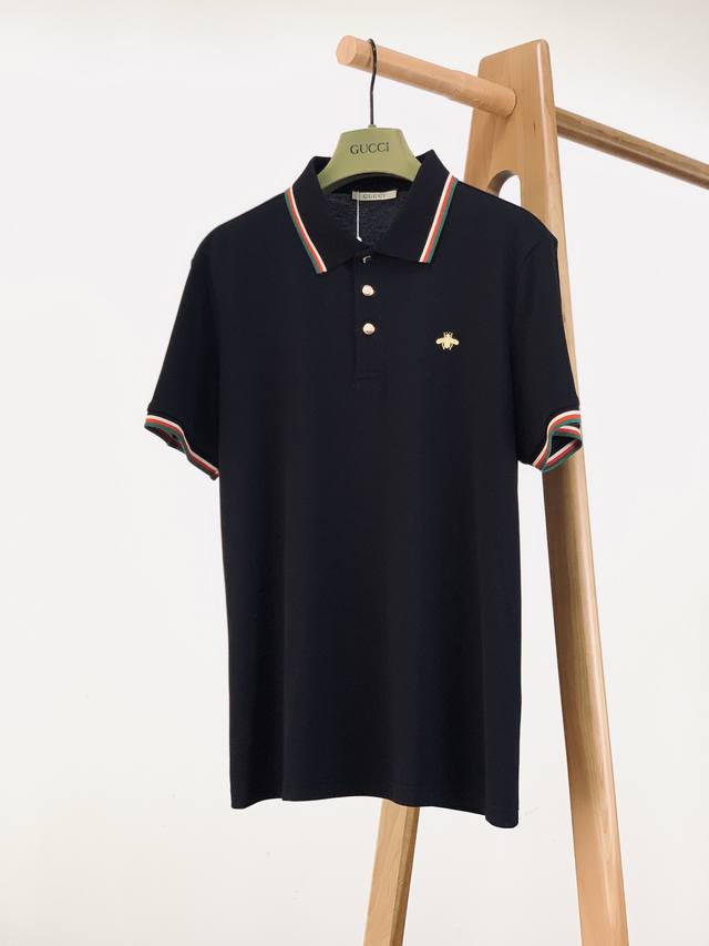 Gucci 2025Ss Spring and Summer New Product Casual Lapel Short Tee. Unconventiona