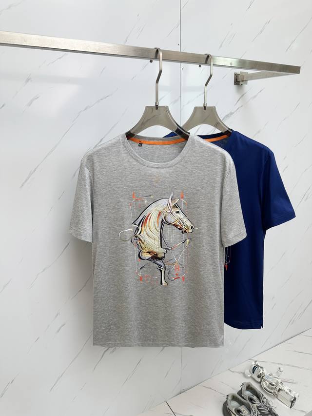 H's top quality 2025 new short-sleeved shirt! Selected top original fabrics, sof