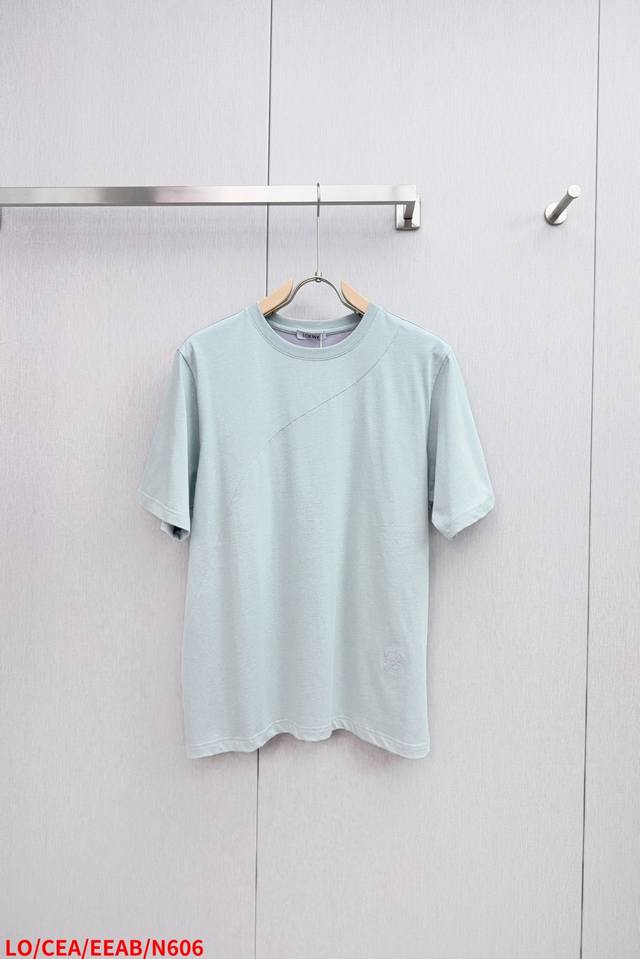 N606 Lo Loewe 2025Ss Spring and Summer new plain knitted cotton basic round neck