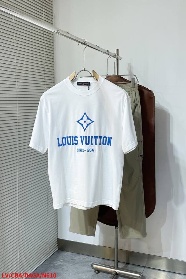 N610 Lv Deng family men's high-end fashion round neck short-sleeved T-shirt, Hon