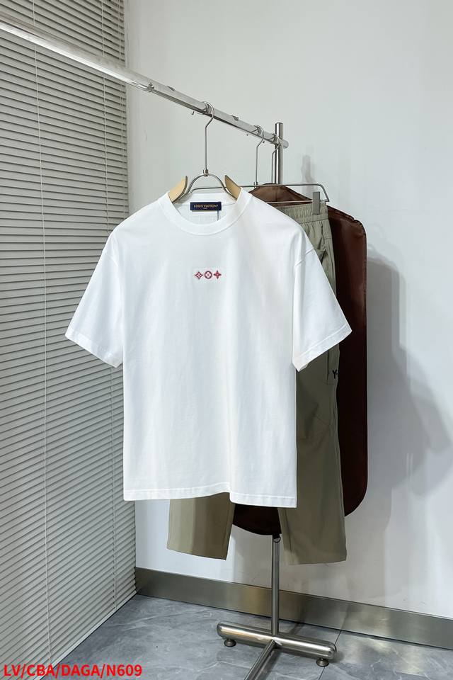 N609 Lv Deng family men's high-end fashion round neck short-sleeved T-shirt, Hon