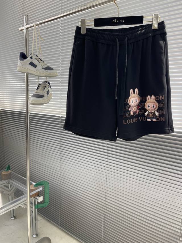 Donkey brand Labubu cartoon print shorts Short pants are made of 360g washed te