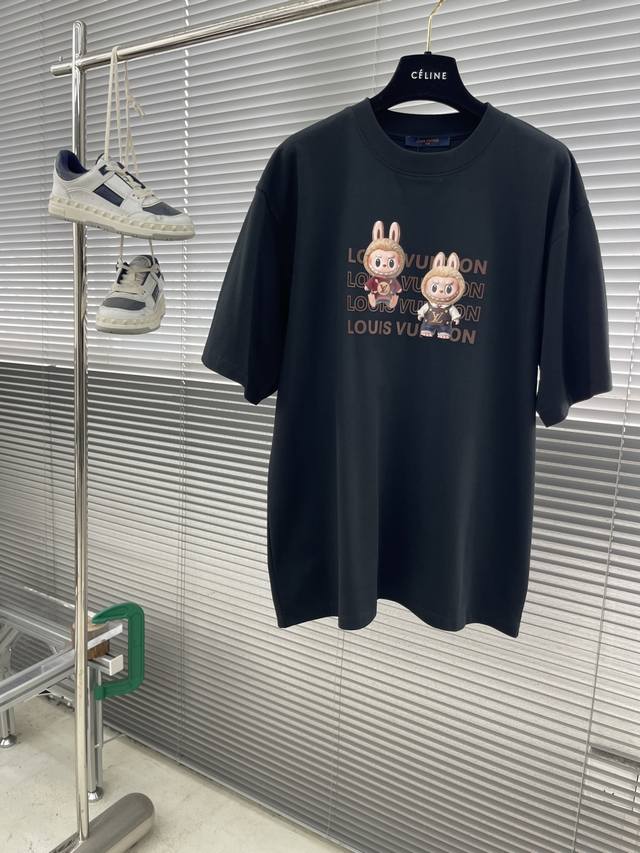 Donkey brand Labubu cartoon print short-sleeved T-shirt uses 280g Xinjiang cott