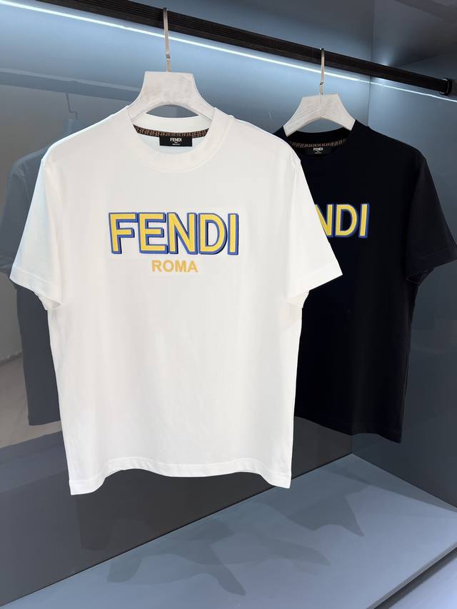 New Fd Fashion Revolution Feast. 2025Ss Summer Fe*Di Letter Embroidered Logo Me