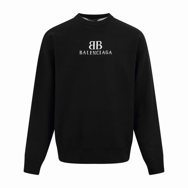 Balenciaga Bb jacquard knitted long sleevesSelected sheep and cotton blended lux