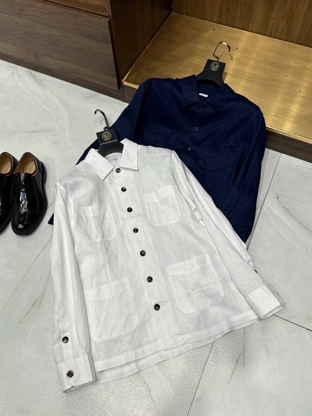 Four-pocket workwear! Select high-quality linen fiber, comfortable and soft fab