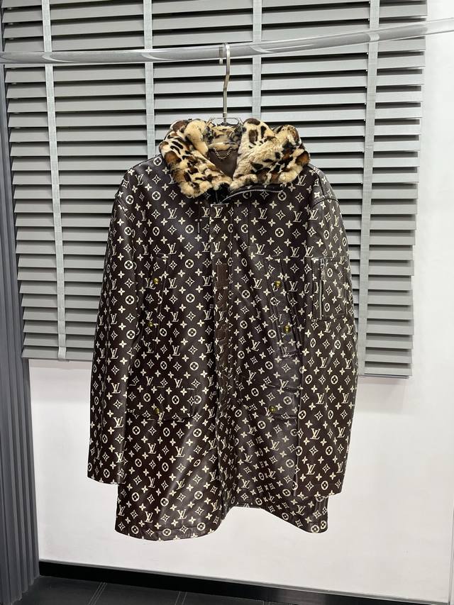 Mid-length leather jacket - Louis Vuitton exclusive latest autumn and winter le