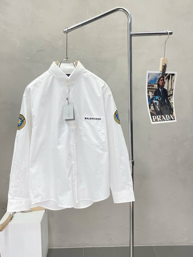 Balenciga Exclusively for Balenciga, new men's casual long-sleeved shirt, high-e