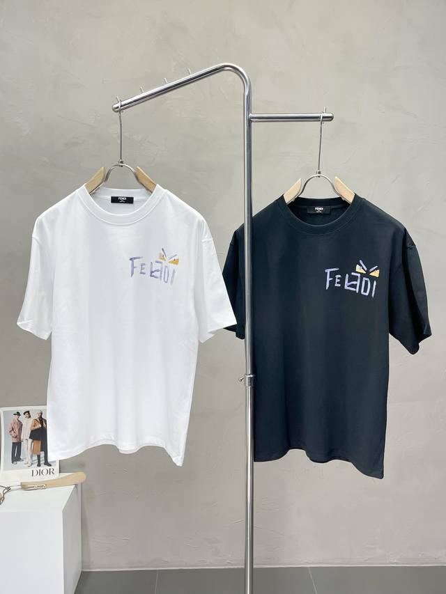 Fendi exclusive new original men's casual short-sleeved high-end customization h