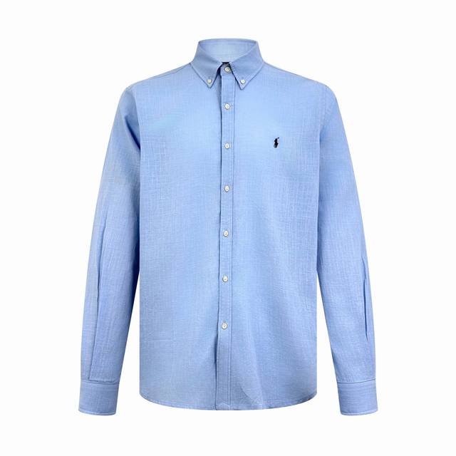 Ralph Lauren embroidered linen shirtSelected superior linen material has a natur