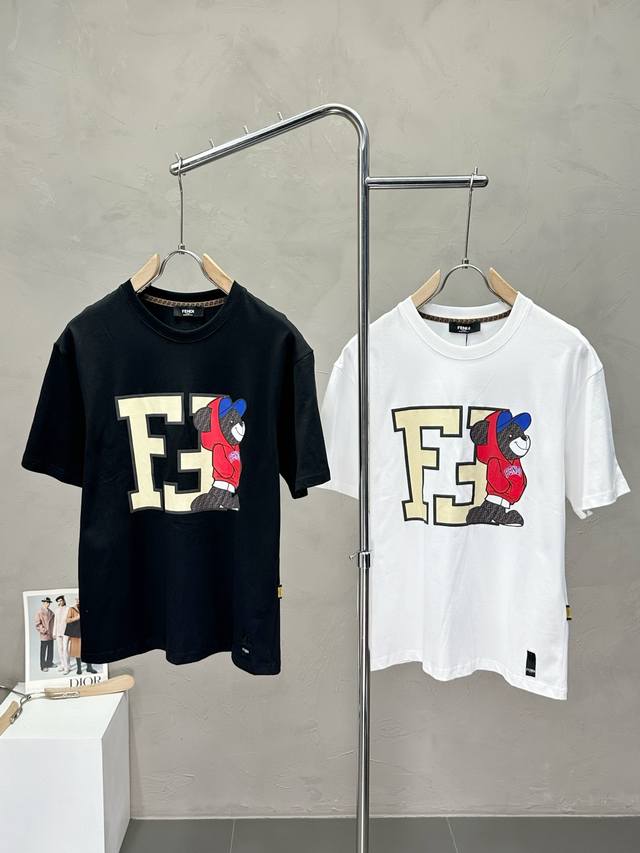 Fendi exclusive new original men's casual short-sleeved high-end customization h
