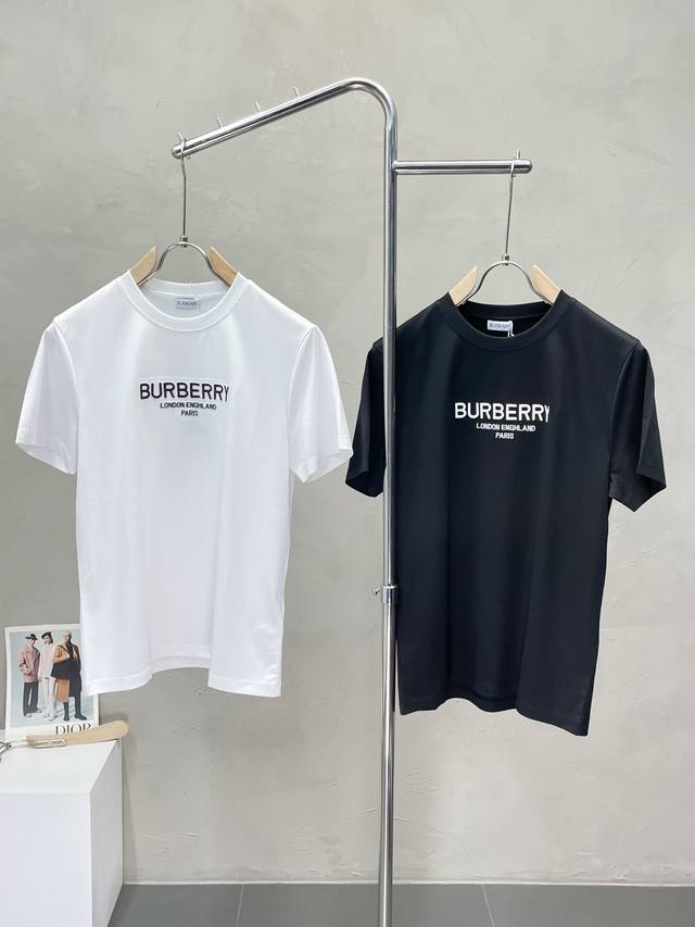 Burberry Exclusive new men's casual short-sleeved shirt High-end customization H