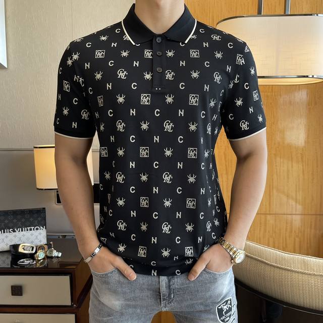 Dior - 2025Ss Spring and Summer New Polo Neck Short Sleeve Series. Selected top