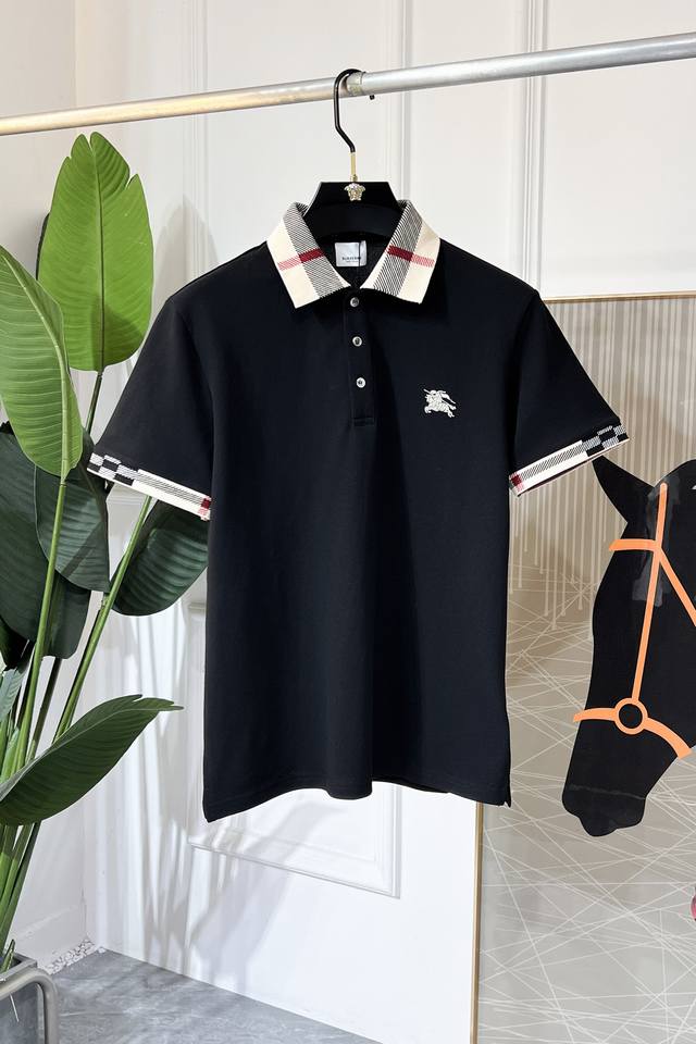 BURBERRY 2025Ss Spring and Summer New Polo Neck Short Sleeve Series. Selected hi