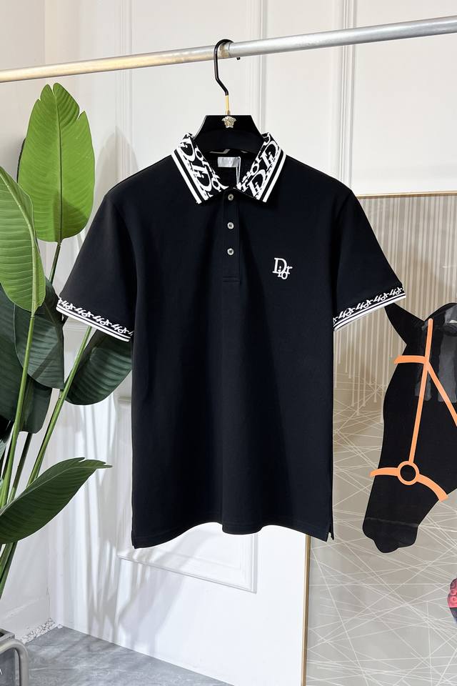 Dior 2025Ss Spring and Summer New Polo Neck Short Sleeve Series. Selected high-q