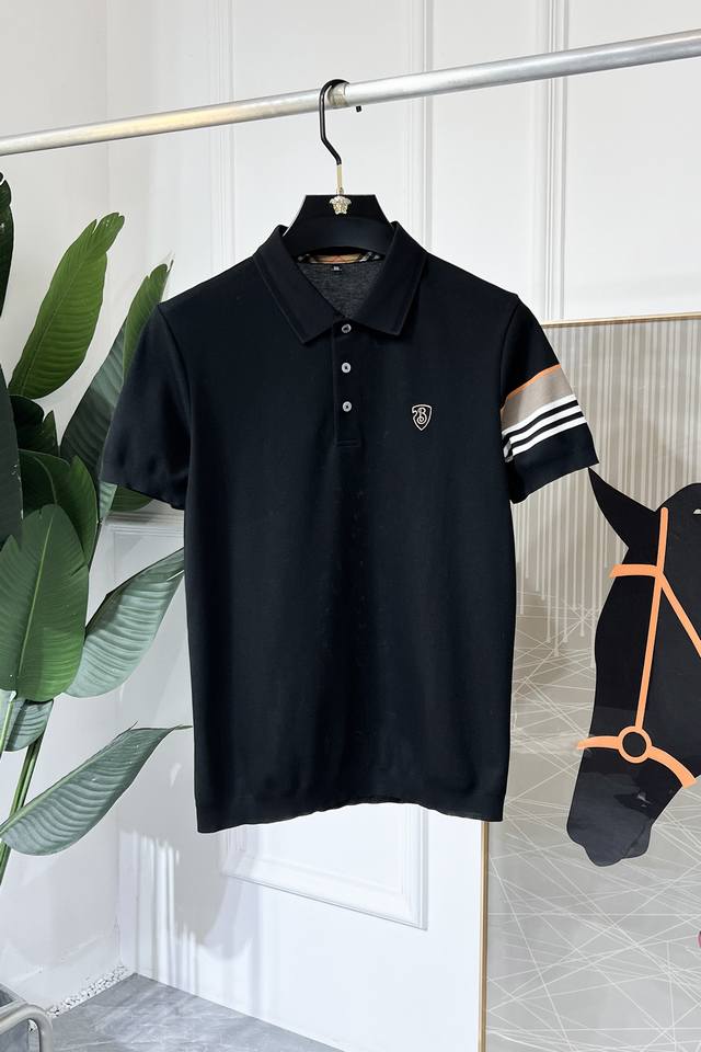 Burberry 2025Ss Spring and Summer New Polo Neck Short Sleeve Series. Selected h