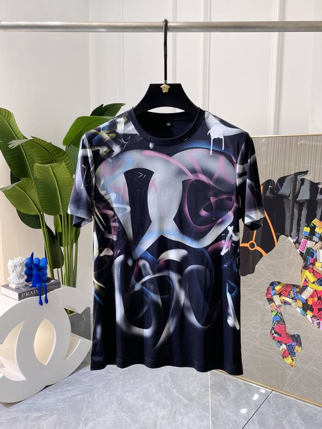 Dg 2025Ss Spring and Summer boutique printed short-sleeved T-shirt official webs