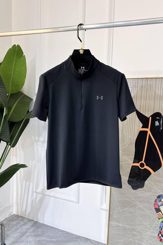 Andenu 2025Ss Spring and Summer New Stand-up Collar Outdoor Short Sleeve Series.