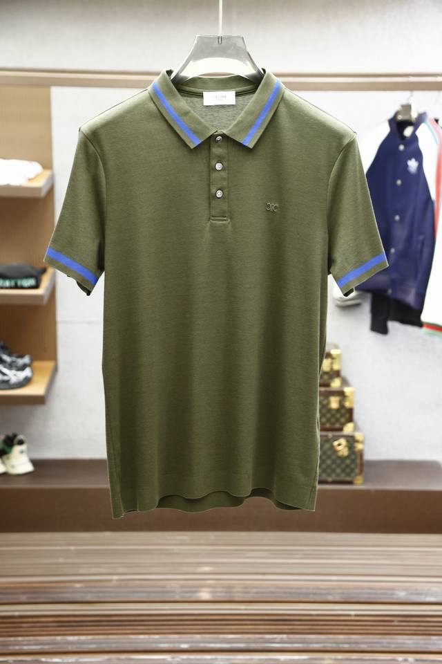 Celine-New arrivals from the Spring/Summer 2025 collectionThis polo shirt is mad