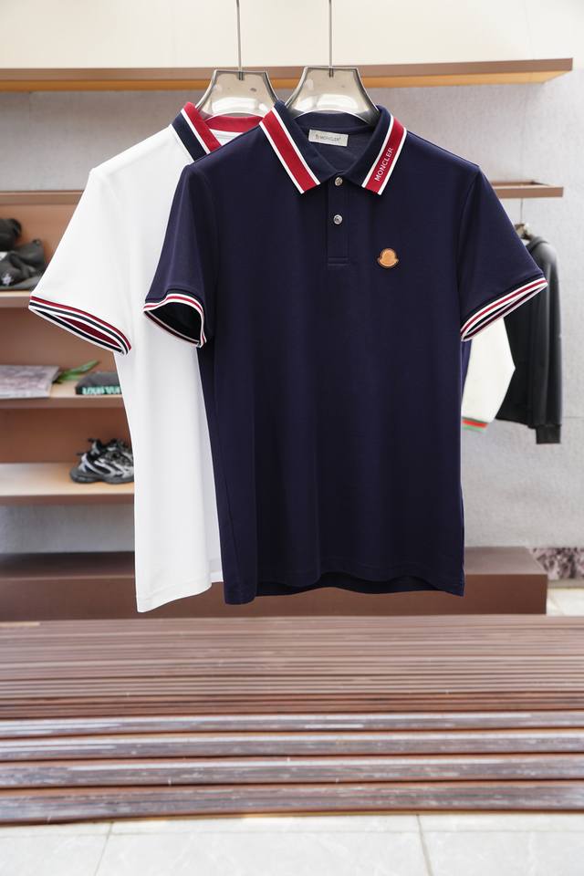 Moncler-2025Ss new summer Logo men's lapel Polo shirt! Classic business men's st