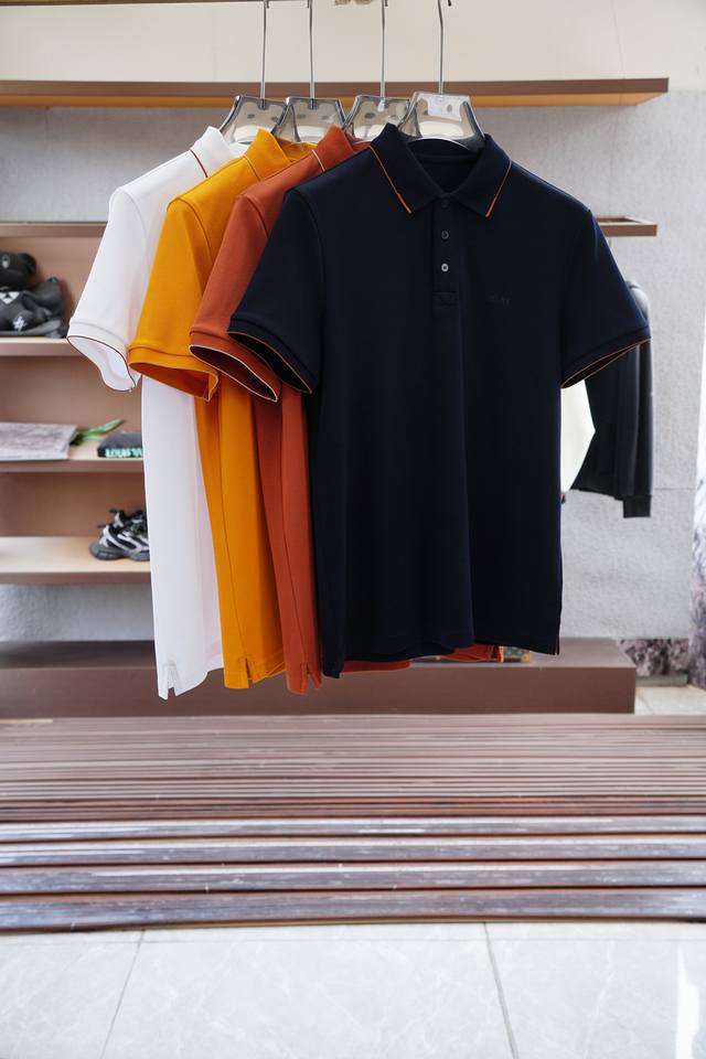 Zegna-2025Ss new summer logo men's lapel Polo shirt! A classic business men's s
