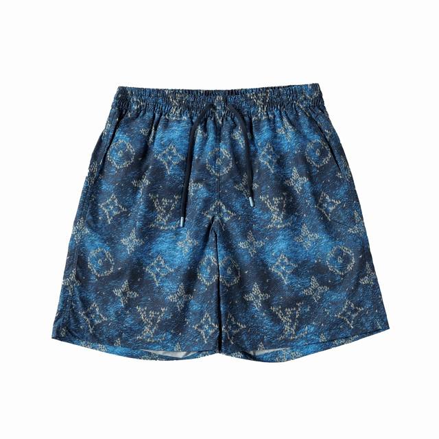 Louis Vuitton Ocean Boat Printed Beach Shorts Authentic 6550 purchased, made of