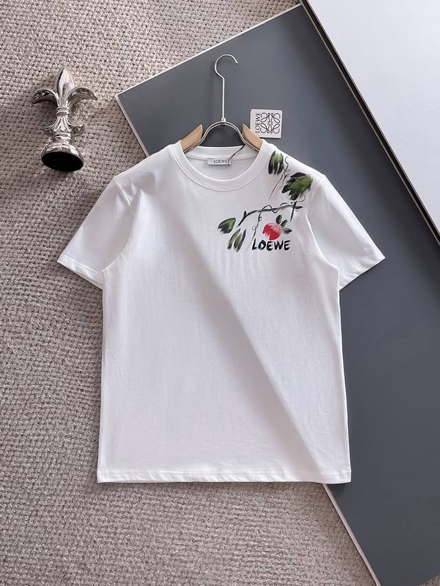 Loewe 25Ss new spring and summer models, the latest short-sleeved round neck T-s