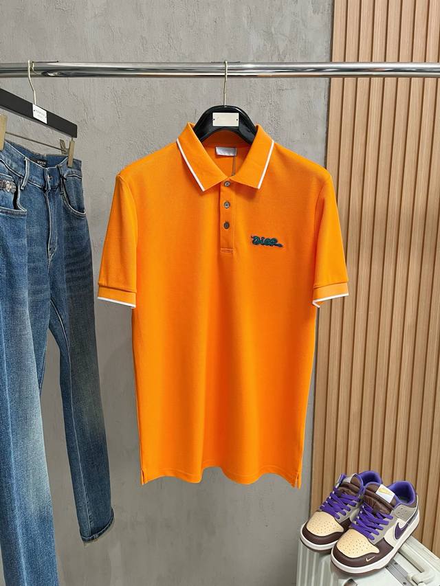 Dior 2025 Spring and Summer new men's logo short-sleeved Polo shirt, continuing