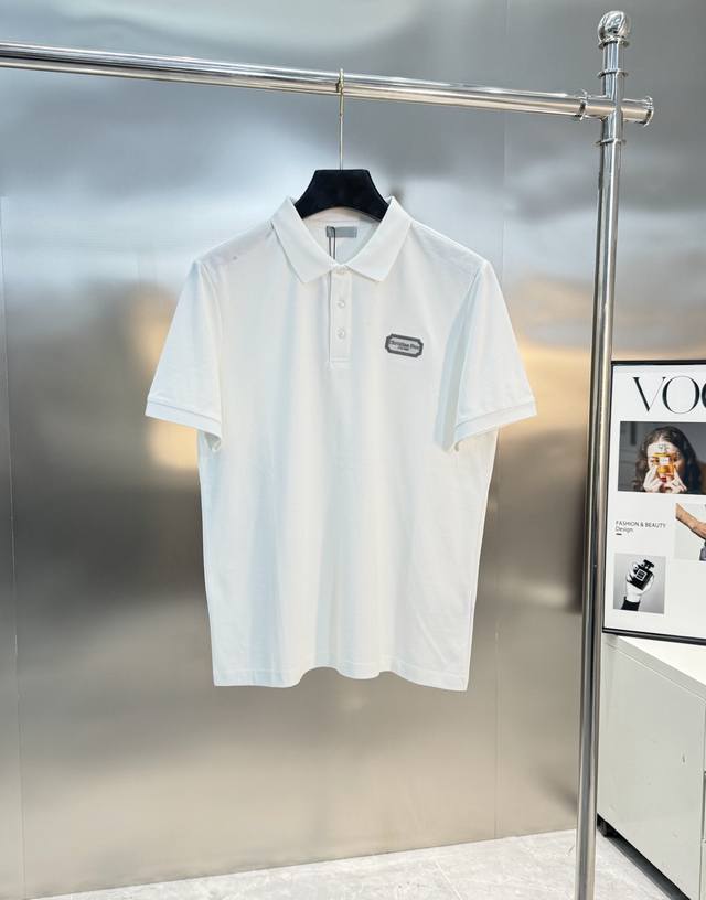 Dio*R Dior 2025S new style recommendation. Classic blade embroidery Polo shirt o