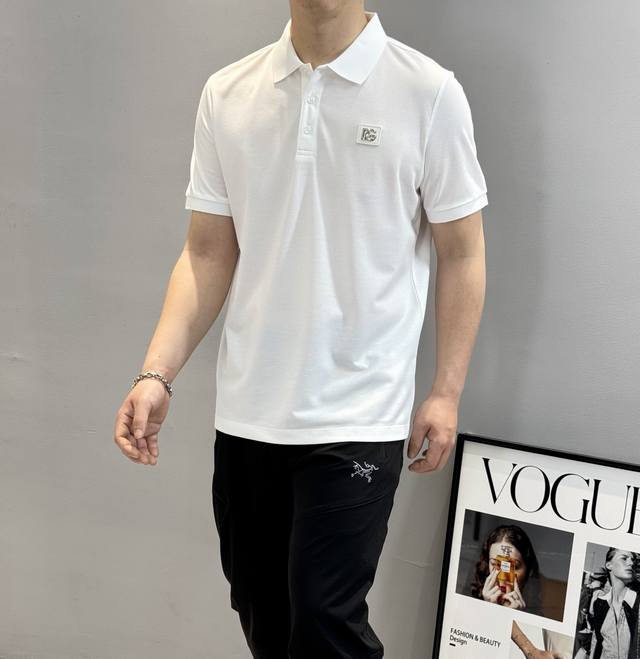 D&G Dolce & Gabbana 25S Spring and Summer Men's Polo, a classic basic model reco