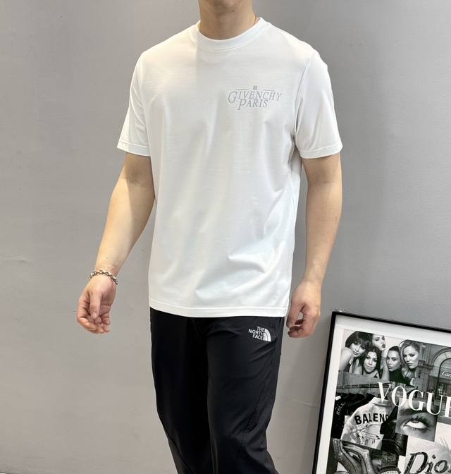 Givench*Y Givenchy 25S summer round neck short sleeve. Classic brand letter T-sh