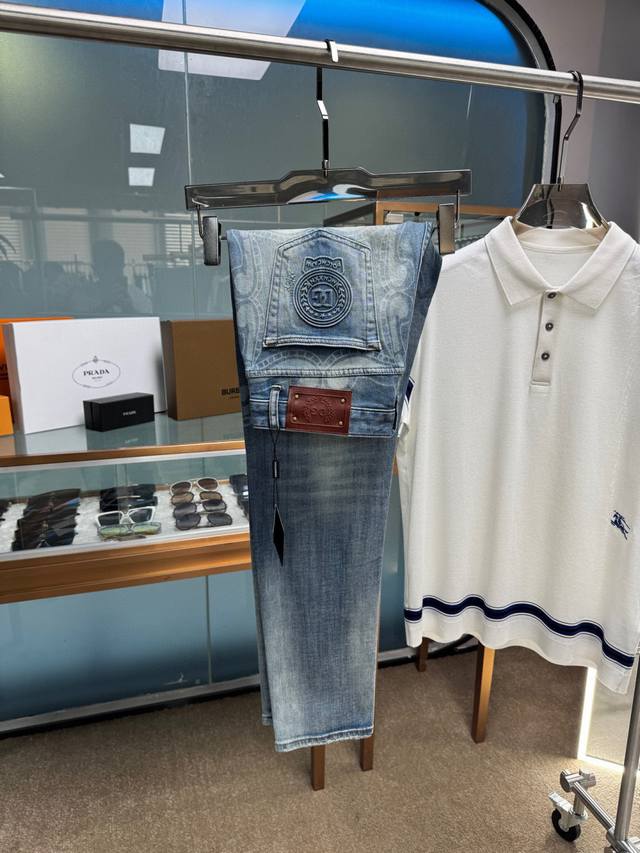 Dg 2025 Spring and Summer new men's casual jeans, top quality! Channel order, of