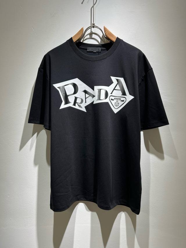 Prad*A 2025 Spring and Summer new men's and women's short-sleeved T-shirts, the