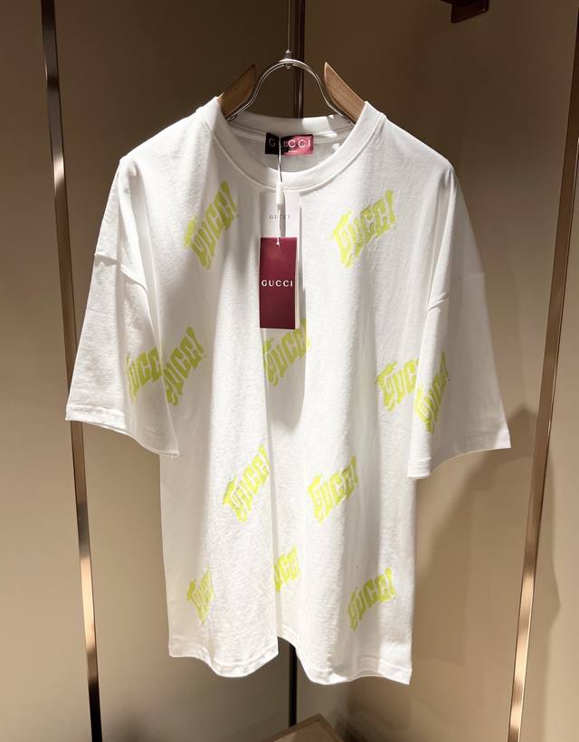 Gucc* Gujia 2025 Spring and Summer new unisex couple casual loose cotton round n