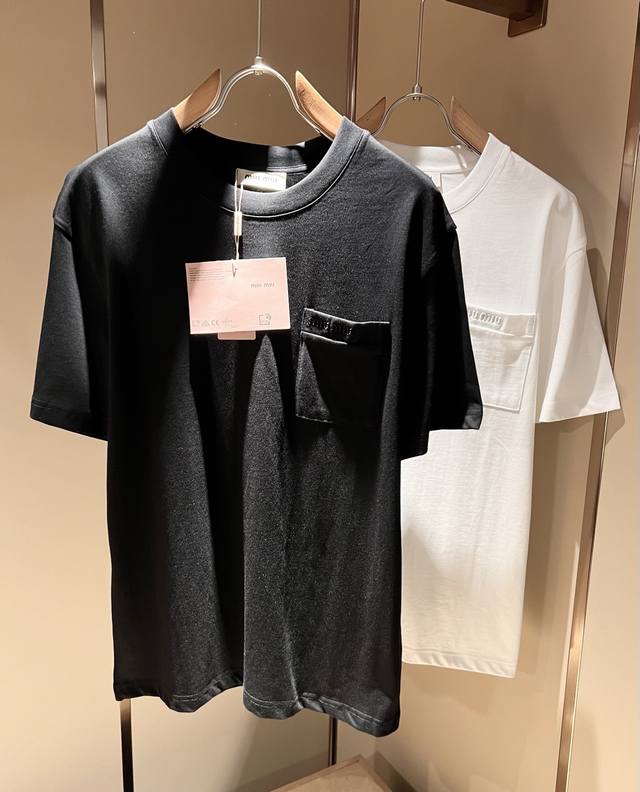 Miumiu Miumiu 2025 Spring and Summer new unisex short-sleeved T-shirts, the bran
