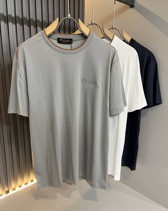 Loro Piana 2025 Spring/Summer Men's latest trade order short-sleeved T-shirt, in