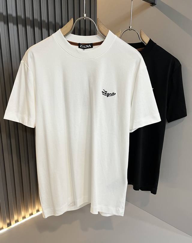 Ermenegildo Zeg*A 2025 Spring and Summer New Men's Short Sleeve Casual Short Sle
